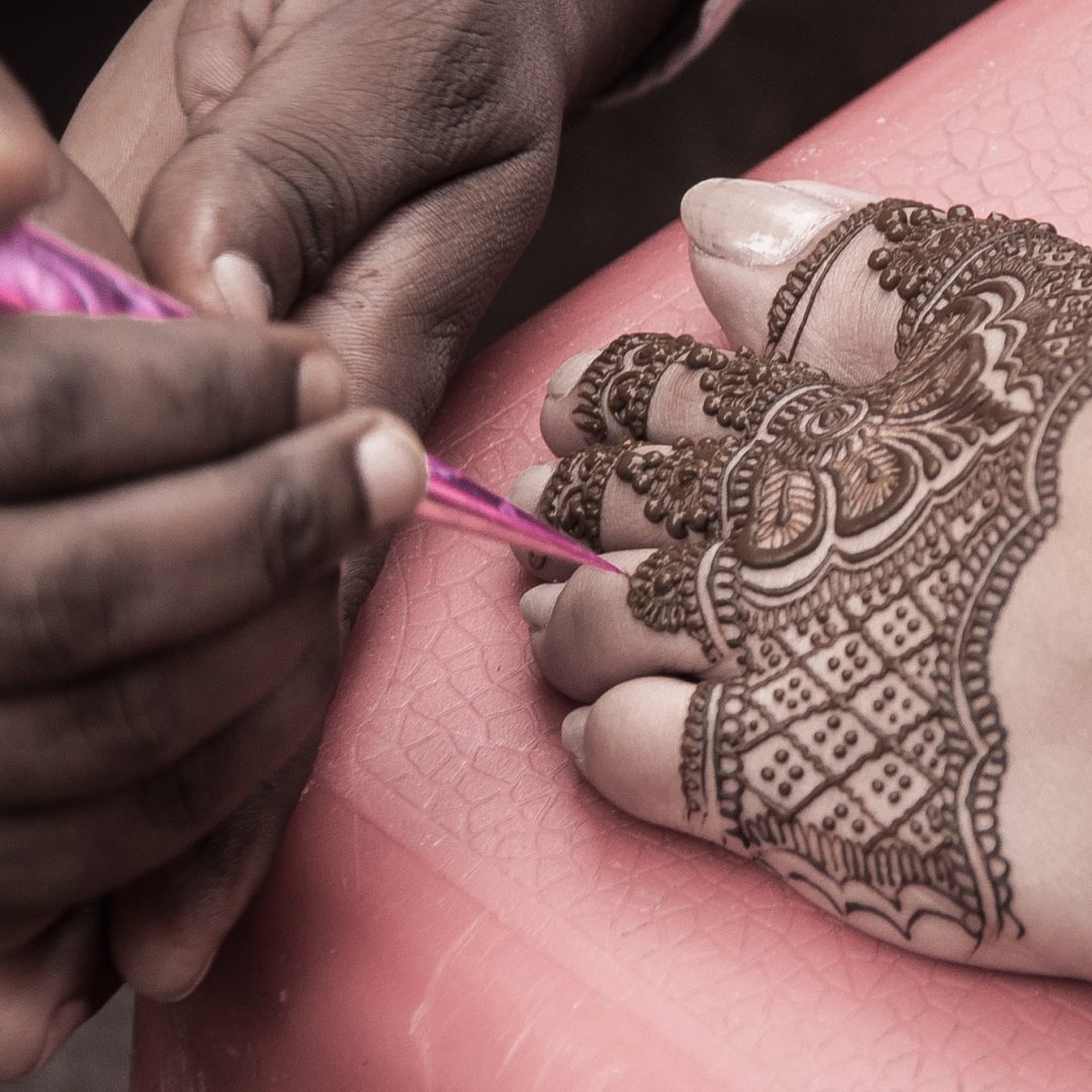 Henna on the foot